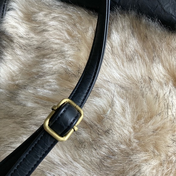 ANTHROPOLOGIE *NWT* Black Fold-over Clutch/Crossbody Handbag - Picture 5 of 8